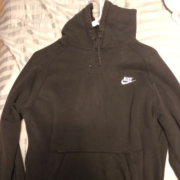 Black Nike Hoodie with white embroiderment - Picture 3 of 4
